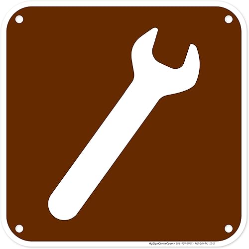 Miniatura 11 de Letrero gráfico de mecánico, 12 x 12 pulgadas, aluminio 040 libre de óxido, resistente a la decoloración, fabricado en Estados Unidos por My Sign