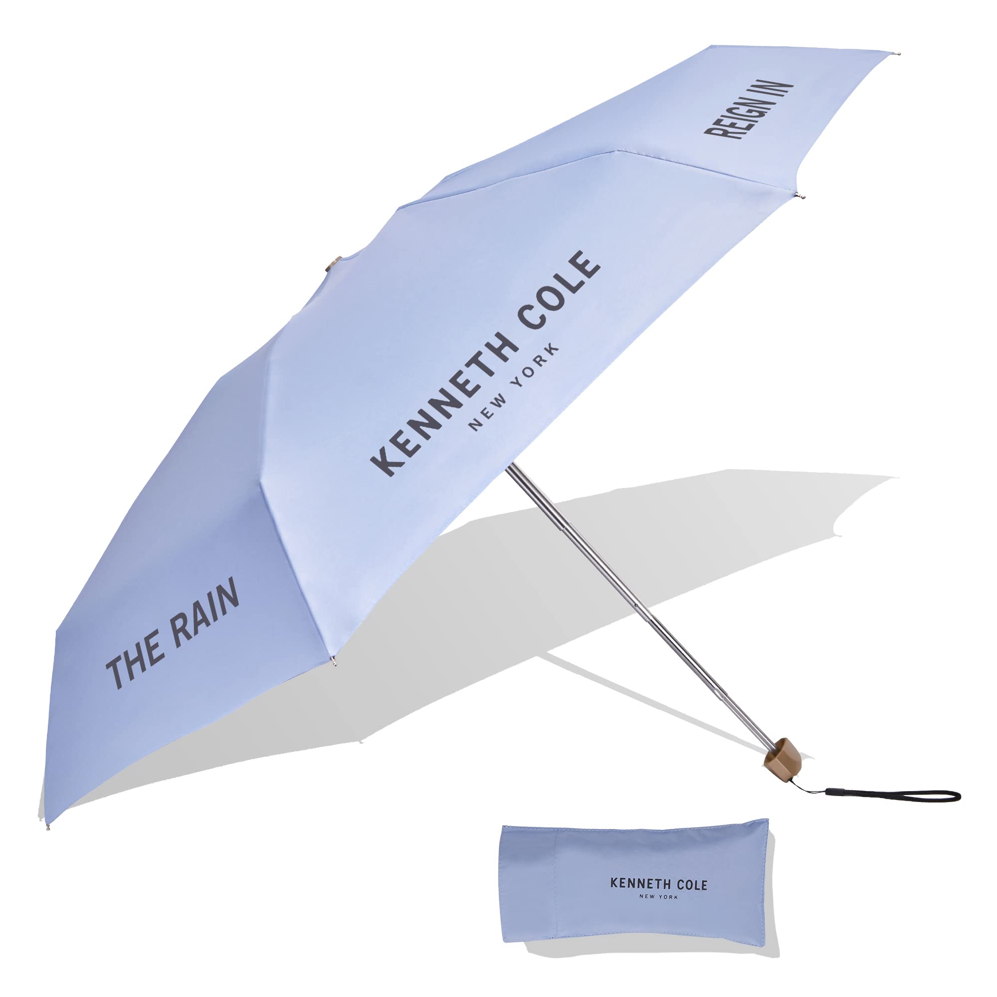 KENNETH COLE New York Unisex Mini Umbrella for Rain, Monsoon, Sunlight, Windproof Suitable for Men, Women - 3 Fold