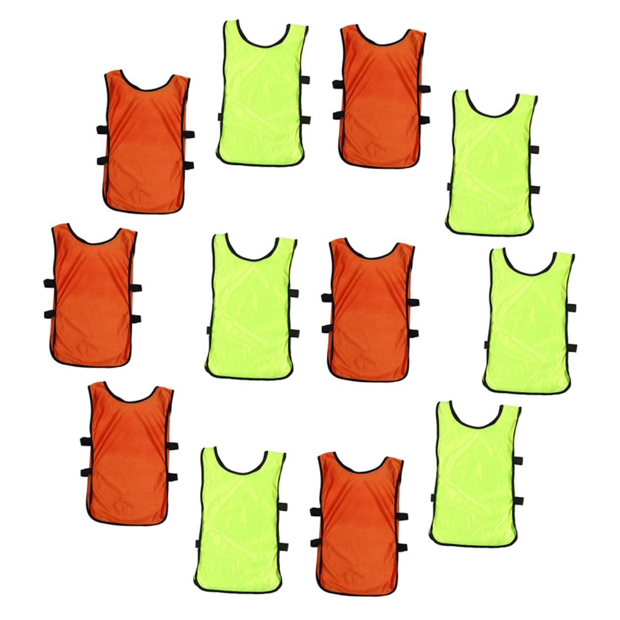 Gatuida Gilet Sportivi da Allenamento in Poliestere Traspirante 12 Pezzi, Pettorine Multifunzione Lavabili per Bambini, Attrezzatura per Giochi di Squadra all’Aperto Calcio Basket Rugby