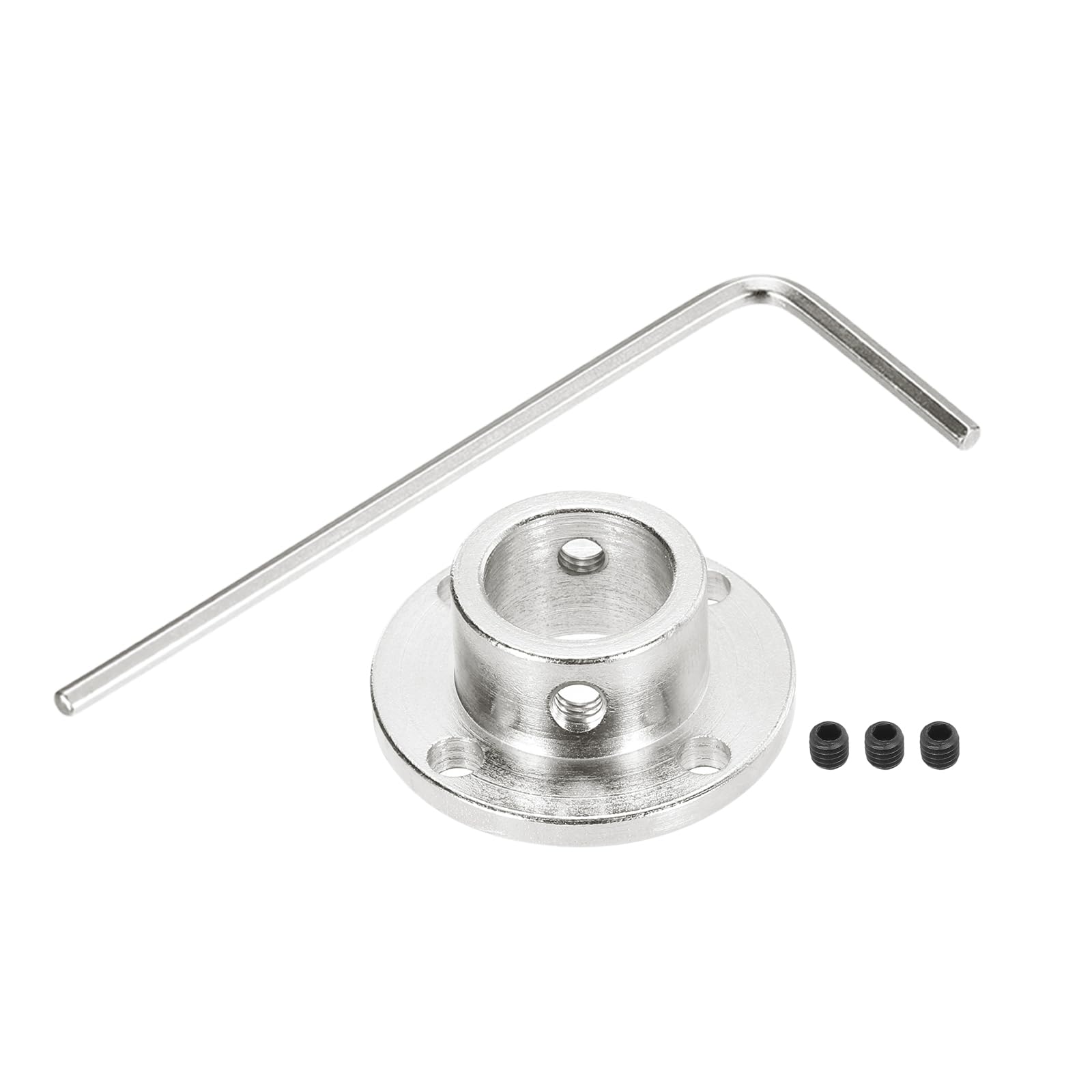 MECCANIXITY 2 Pcs 14mm Flange Coupling Connector Rigid Guide Model Coupler Accessory Shaft Axis Fittings with Mini Hex Wrench and Fastening Screw for DIY RC Model Motors