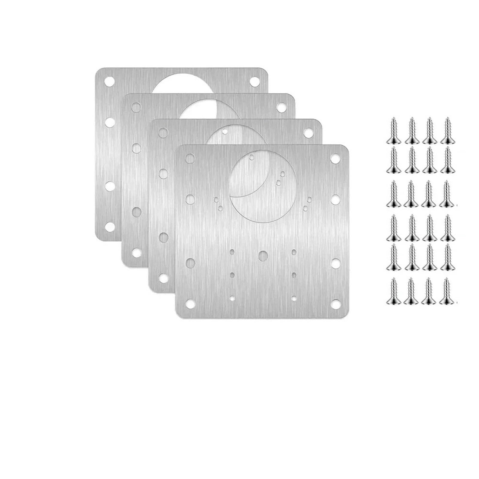 1/2/4/8pcs Stainless Steel Cabinet Hinge with Screw(1set (2pcs))