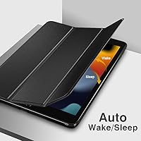 Vista 6 de MoKo Funda para Nuevo iPad de 9ª/8ª/7ª generación (2021/2020/2019), TPU suave translúcido esmerilado, carcasa trasera delgada, funda protectora