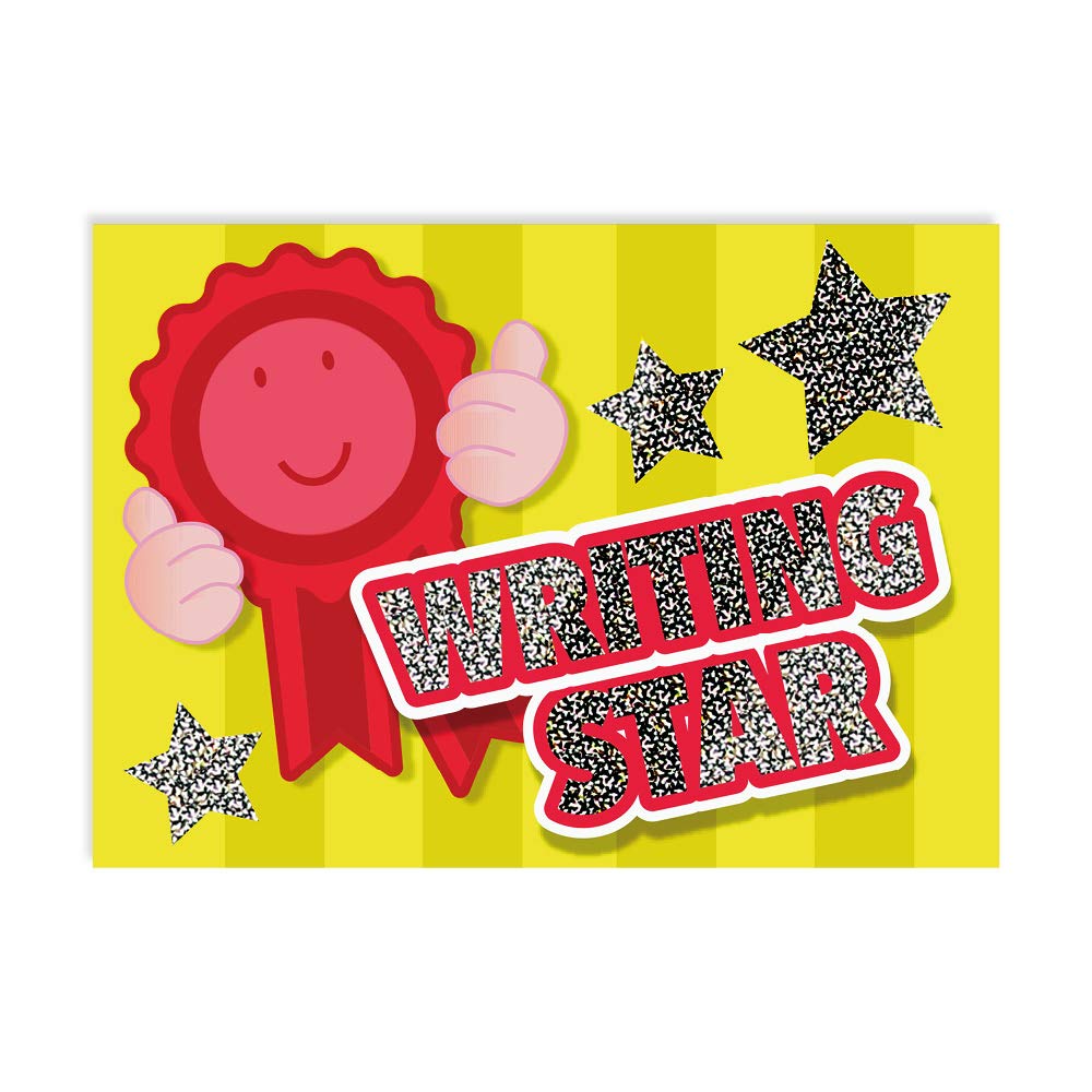Writing Star Sparkling Praise Postcards, 148 x 105mm