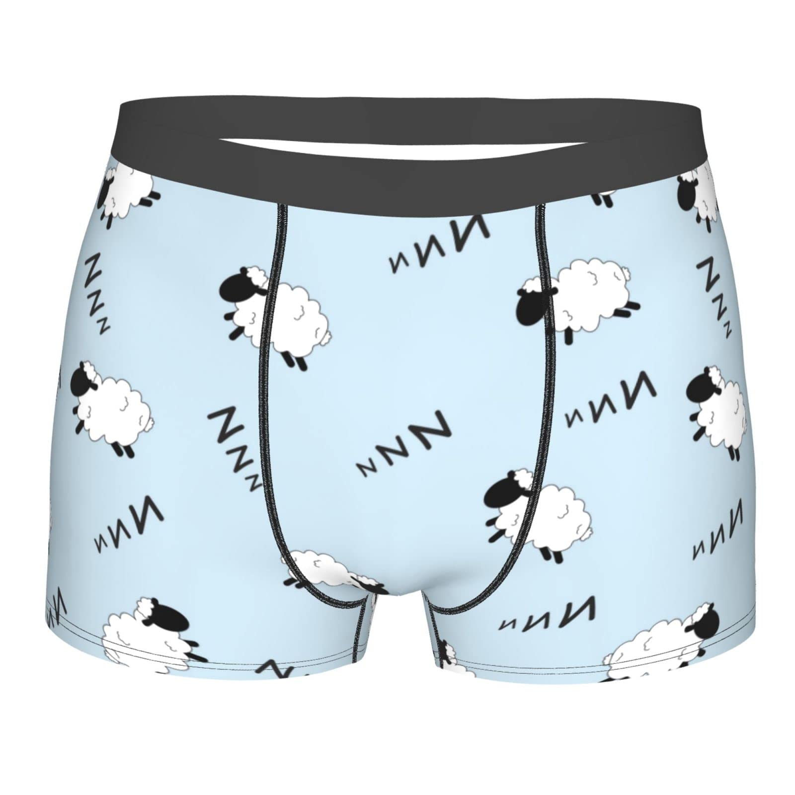 Cute Sheep Men'S Briefs Men'S Boxer Briefs Stretch,Boys Undershorts Hipster Underwear Boxer