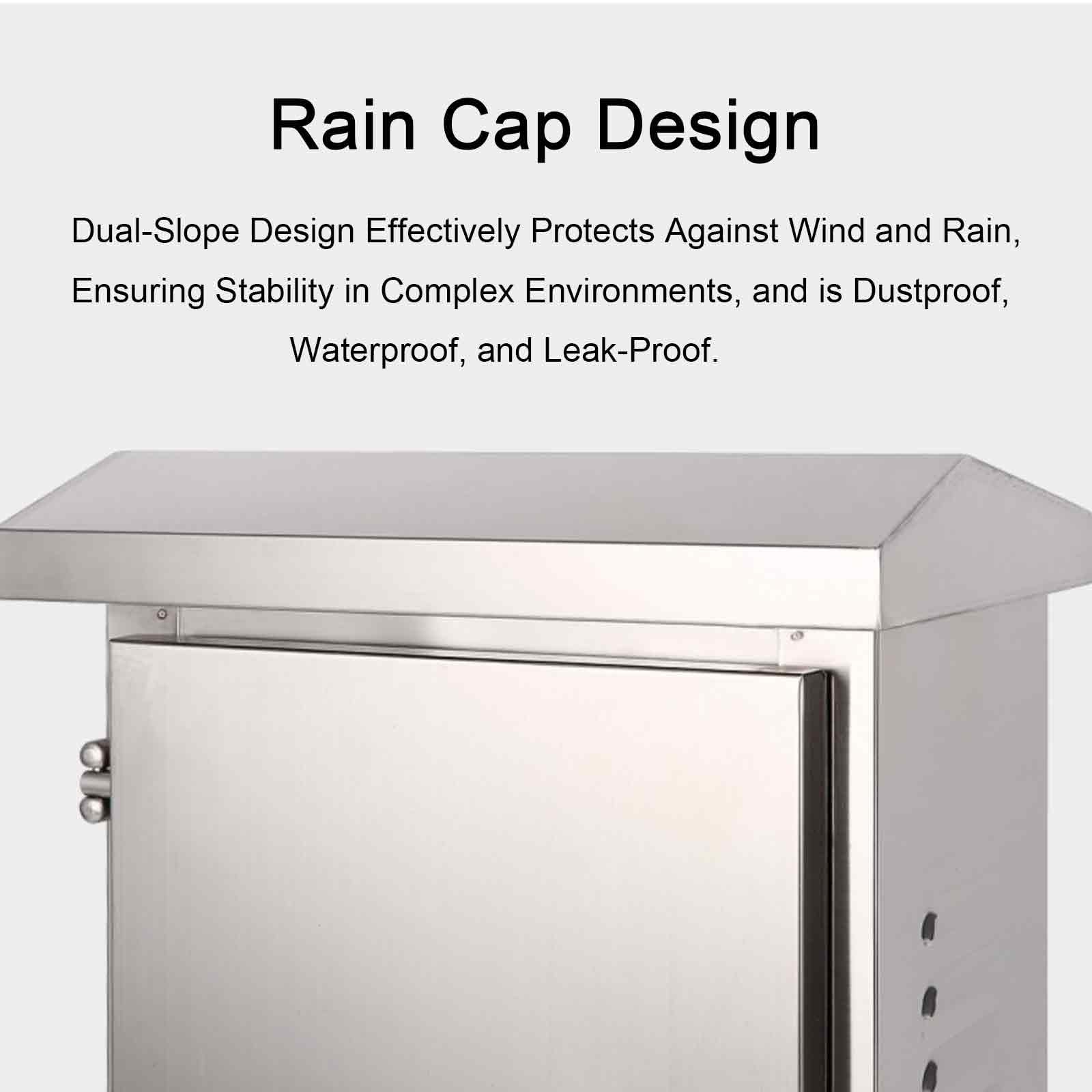 Verteilerdose Außen Wasserdicht, Wetterfester IP65 Stahl Wasserdichte Box, Belüftetes Design mit Sicherheitsverschlüssen und Montageplatten für Elektroprojekte(30x40x25cm/12x16x10in)