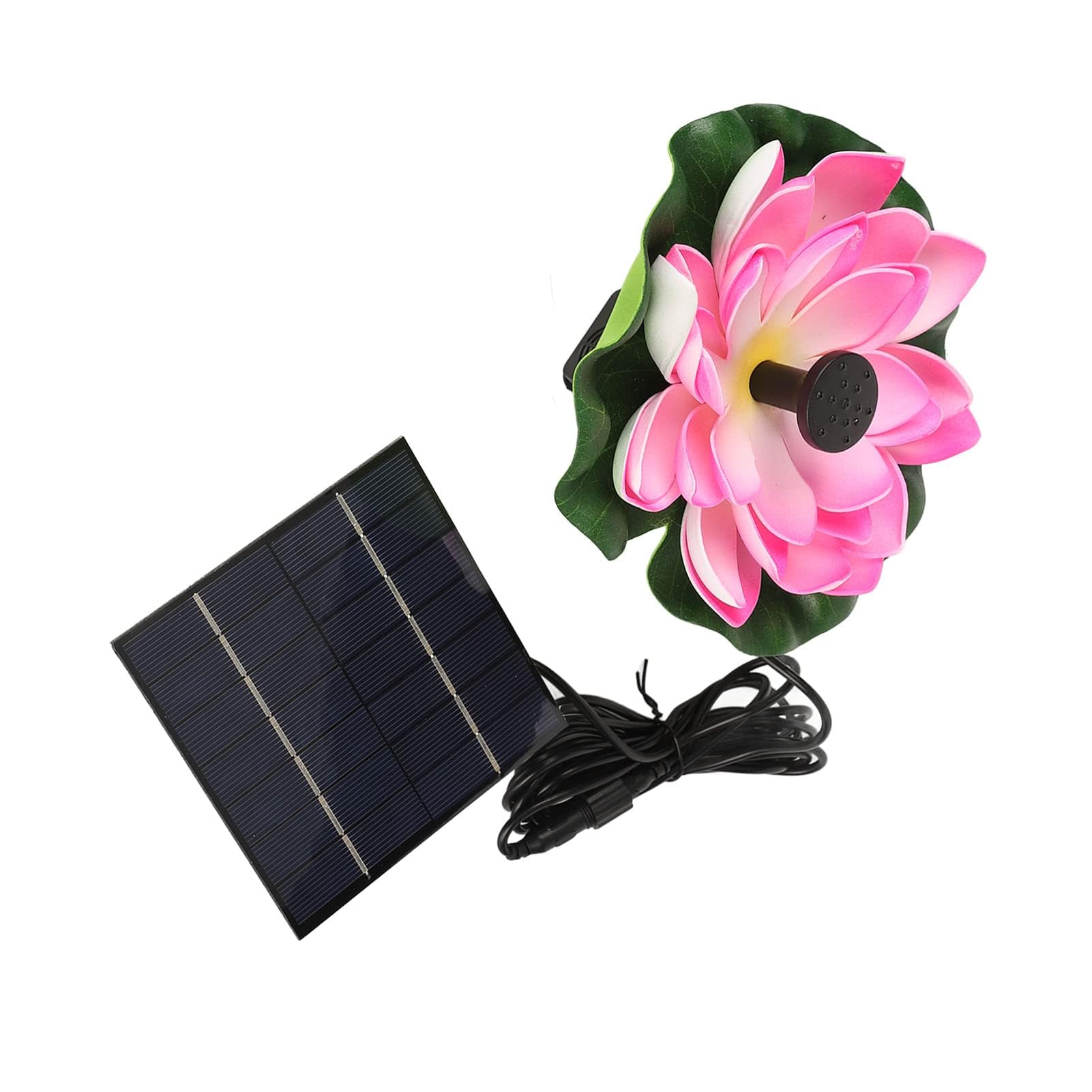 Pompa Solare per Fontana di Loto e Laghetto Giardino - Silenziosa ed Efficienti per Bagno Uccelli Esterno, Design Affidabile Uso Continuo Senza Rumore