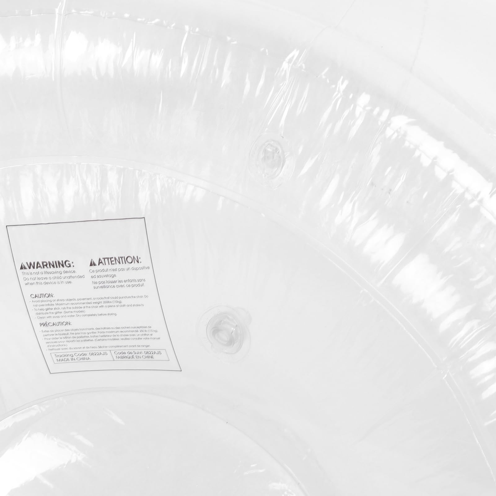 Sxhlseller Transparenter Aufblasbarer Sessel, Klarer Luftsofa Sitzsack für Innen & Außen, Ergonomisch, Leicht Tragbar, für Garten, Party, Strand, Pool, Camping, Schlafzimmer