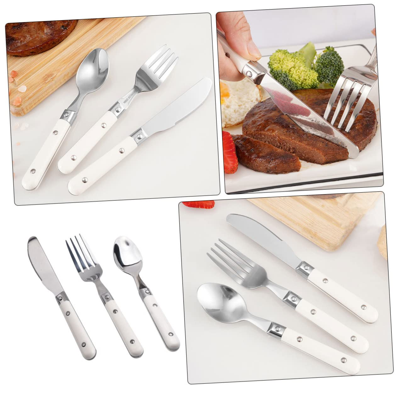 HAPINARY Smooth Surface Boys and Girls Cutlery Pcs Stainless Steel Set for and Girls Eating