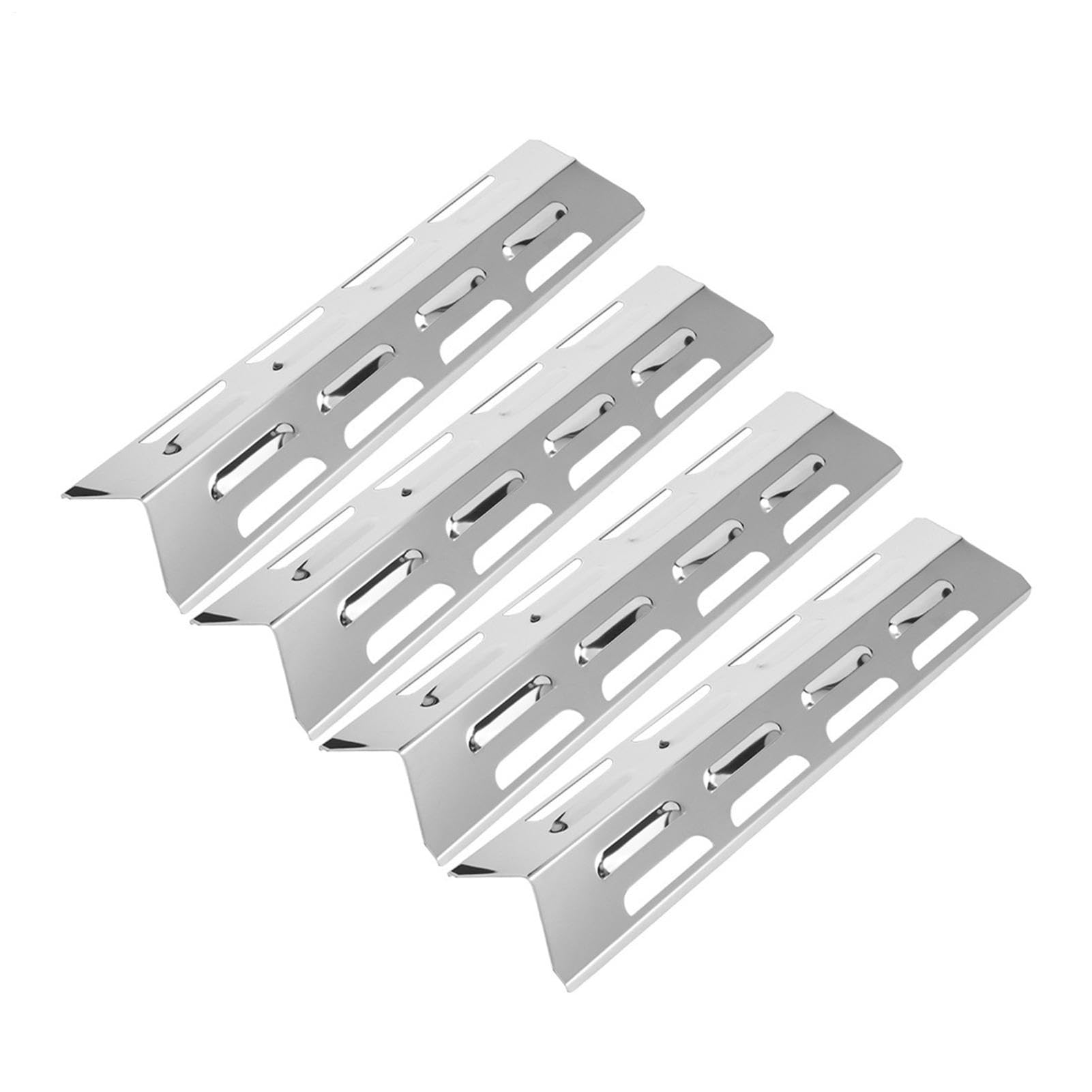 Piastre riscaldanti universali per grill, 4 pezzi, in acciaio | Piastre di protezione dal calore per interni ed esterni, cucina, cortile, casa, barbecue, picnic, cucina e campeggio