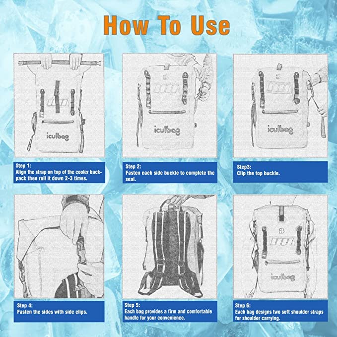 Mochila enfriadora aislada, a prueba de fugas, 40 latas, suave, enfriadora, impermeable, para viajes, senderismo, playa, camping, picnic, senderismo, almuerzo, bolsas para hombres y mujeres 6