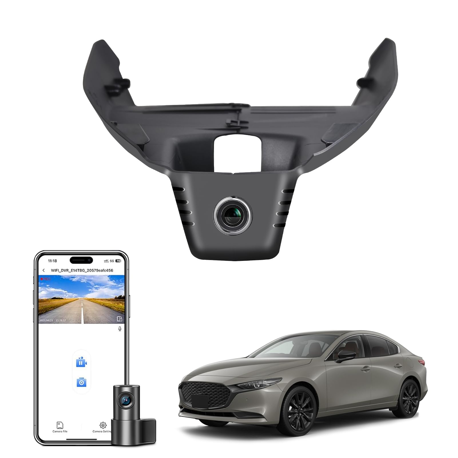 Amazon.com: Mangoal Front 4K & Rear 1080p Dash Cam Custom fit for
