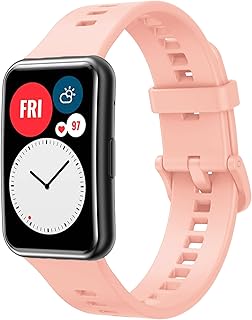 سوار سيليكون لساعة هواوي فيت وساعة هواوي فيت الجديدة وهواوي ووتش فيت اليجانت من دلع موبايلك، سوار معصم ناعم للغاية مقاوم للماء ومتين وقابل للتعديل