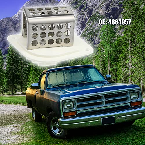Image of X AUTOHAUX 4864957 Blower Motor Resistor Heater Motor Fan Control Module Exchange for Jeep Wrangler 1997-2006 for Dodge for Ram 1500 2500 3500 Van 1999-2003