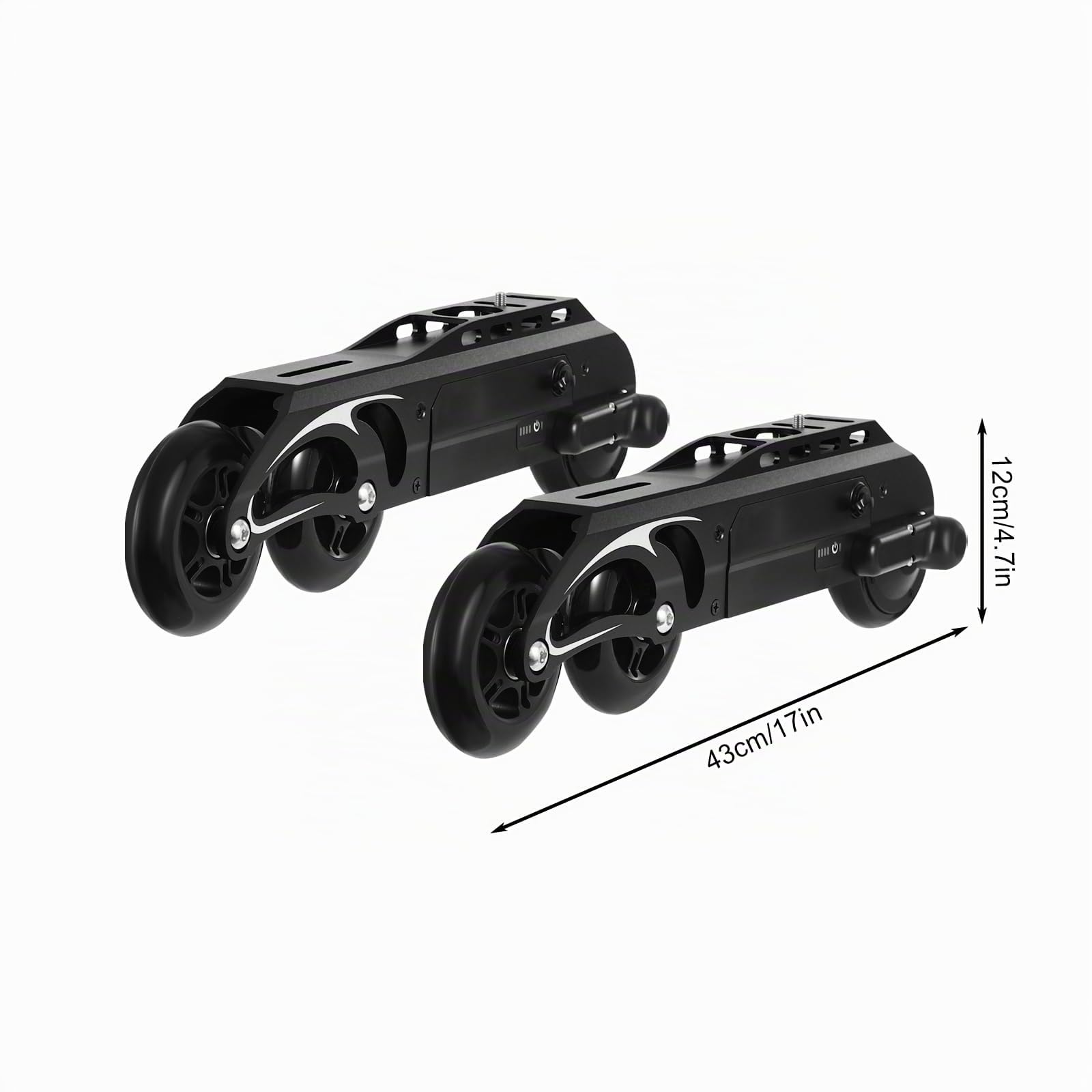 Kit de patins à roulettes électriques à double traction avec télécommande 2,4 G 100 W Patins à roulettes télécommandés pour l'extérieur, kit moteur à moyeu électrique skateboard roues