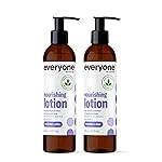 Everyone 2-in-1 Lotion for Hands/Body, 8 ounce (Pack of 2) Lavender and Aloe made with Essential Oils for Men and Women