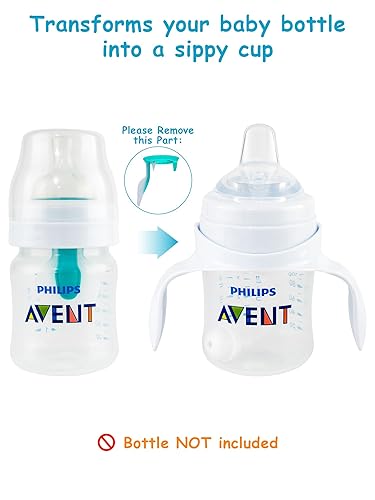 Miniatura 3 de Kit de conversión suave para biberón anticólicos Philips Avent, kit de transición para niños pequeños con boquilla de silicona para sorber, popote