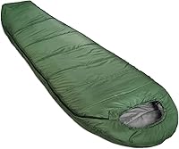 Amazon Basics 20°F Mummy Sleeping Bag for Cold Weather Camping Hiking, Olive Green 82x33 Inch No-Snag Zipper