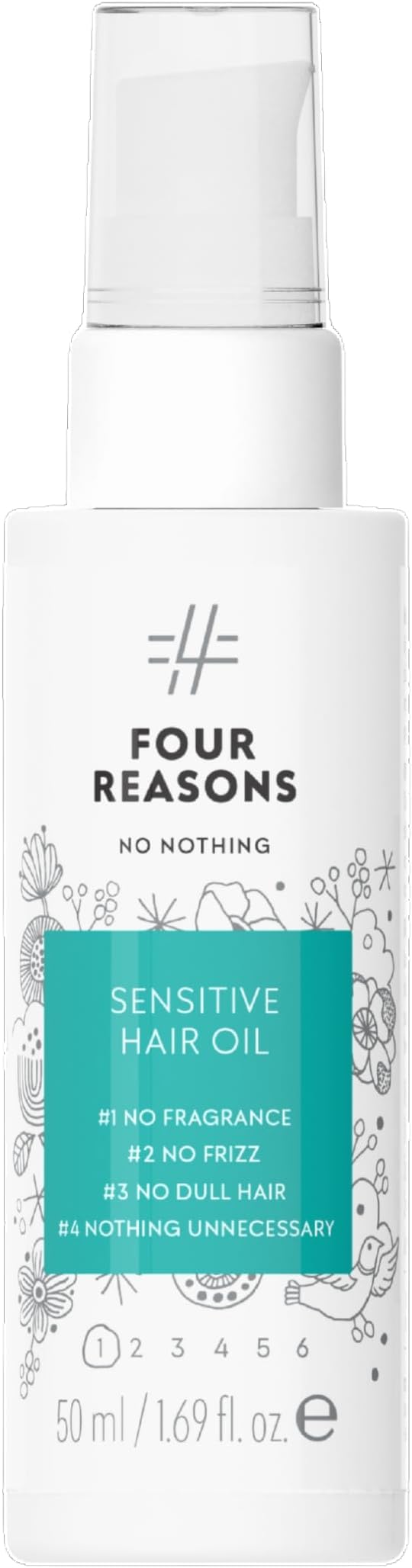 Hair Oil for Frizzy Hair, Lightweight Anti Frizz Hair Serum for Dry Hair, Frizz Control, Shine and Smoothing, Fragrance Free, Vegan and Cruelty Free, 1.7 fl oz