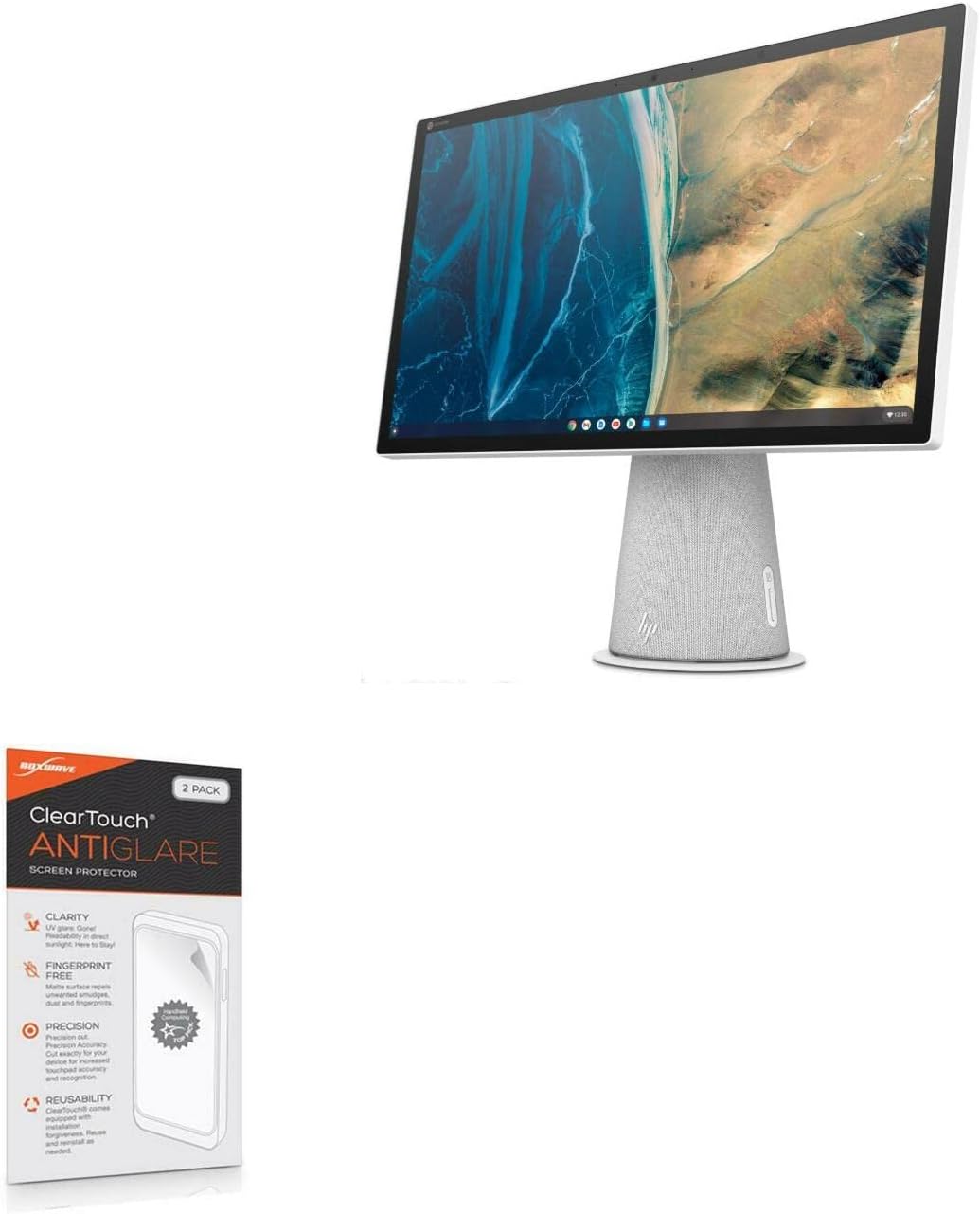 BoxWave Screen Protector Compatible with HP Chromebase (21.5 in) - ClearTouch Anti-Glare (2-Pack), Anti-Fingerprint Matte Film Skin