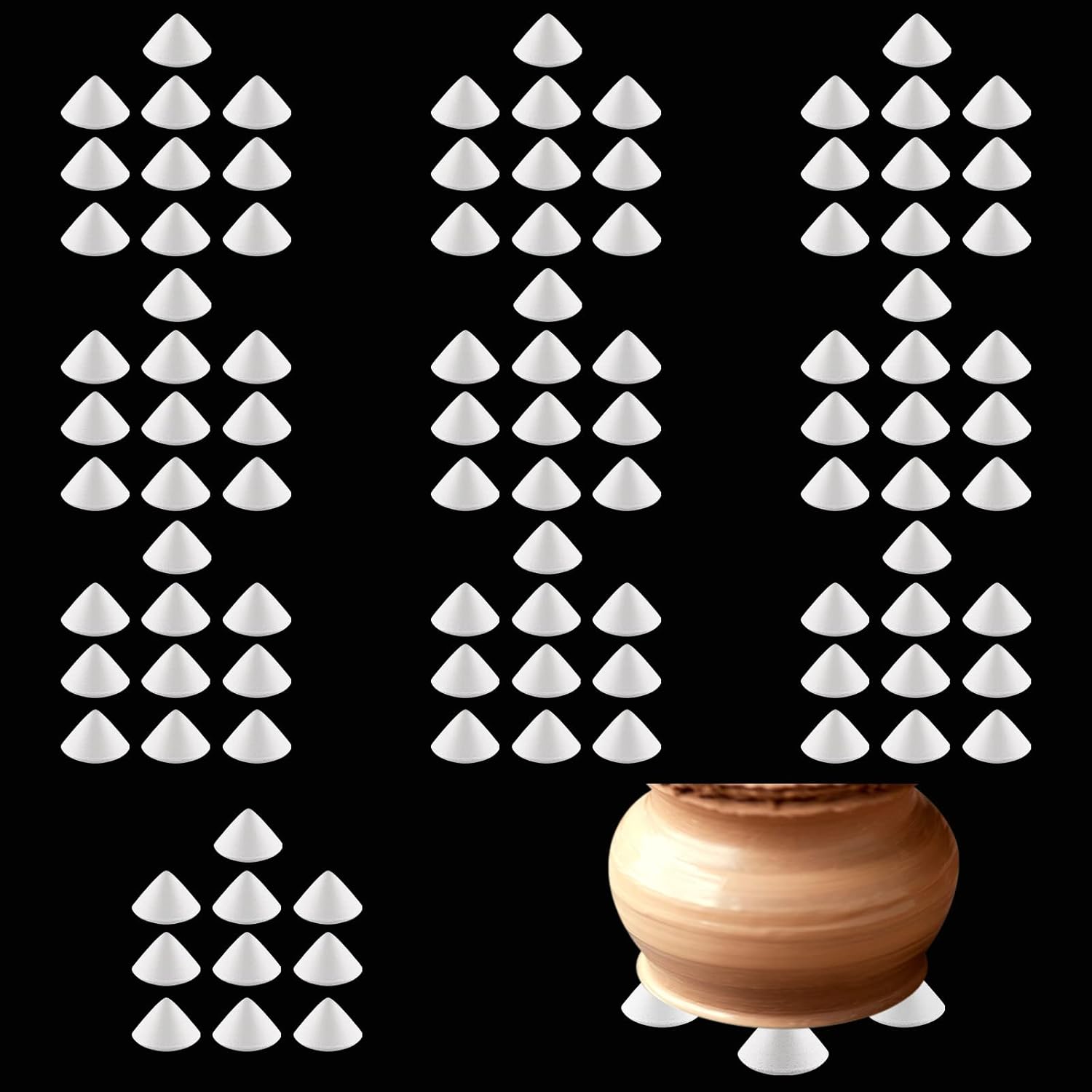 Lounsweer 100 Pcs Pottery Kiln Moveable Nails White