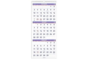 At a Glance Premium Wall Calendar, 2024, 12" x 27", 3 Month Reference