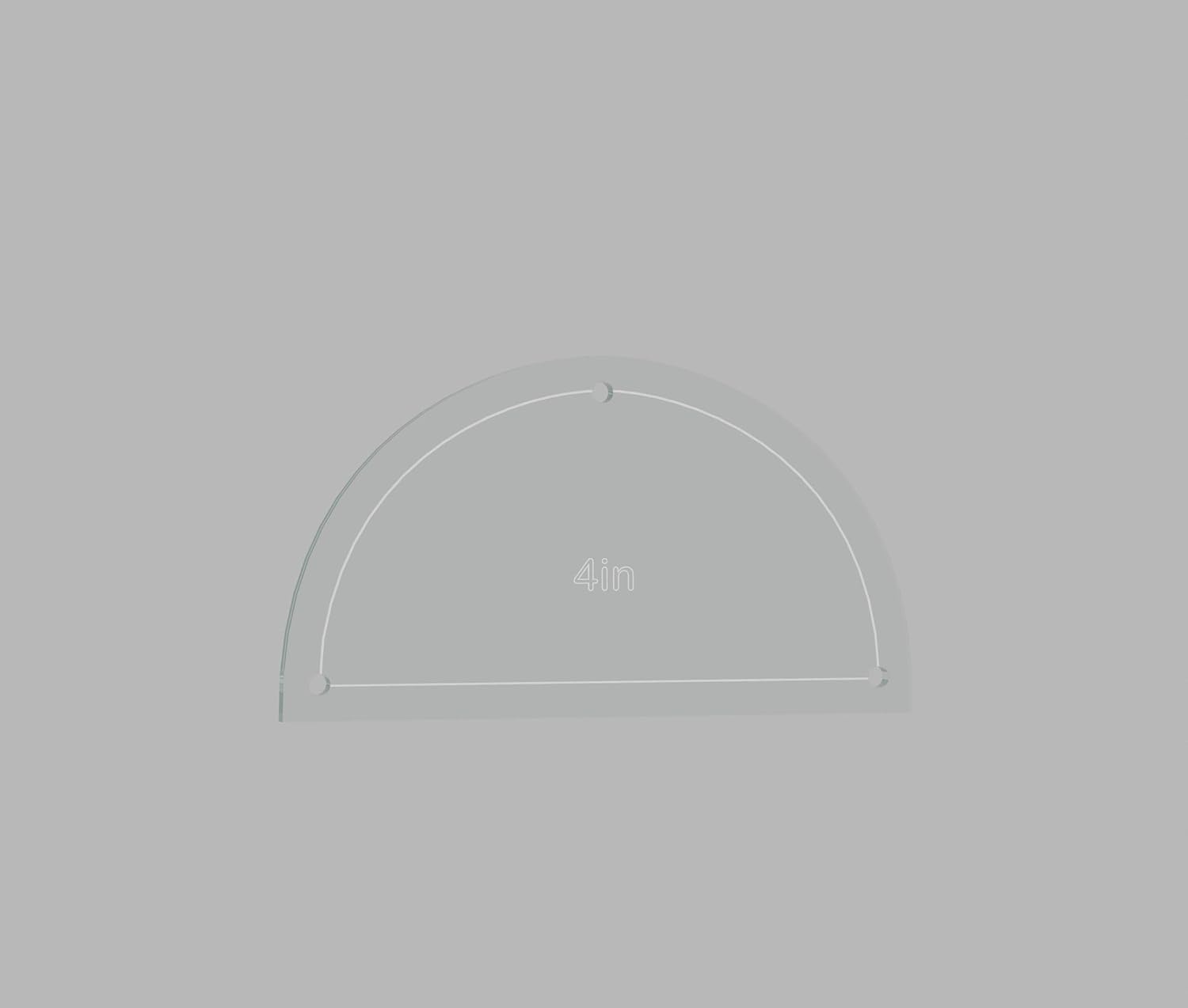Half Circle Quilting Template Set, 8", 7", 6", 5", 4", 3", 2", 1" with 1/4" Seam Allowance