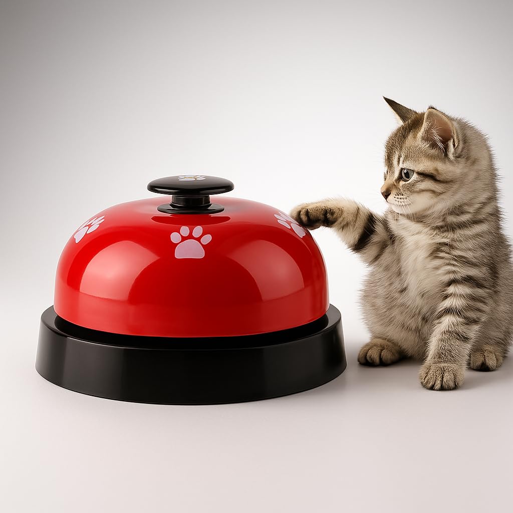 YellowCult Dog Doorbell for Potty Training with Loud Ring, Pet Training Bell for Dogs to Ring to Go Outside, Non-Slip Puppy Bell for Door with Cute Paw Print | Dog Training Bell Communication Tool