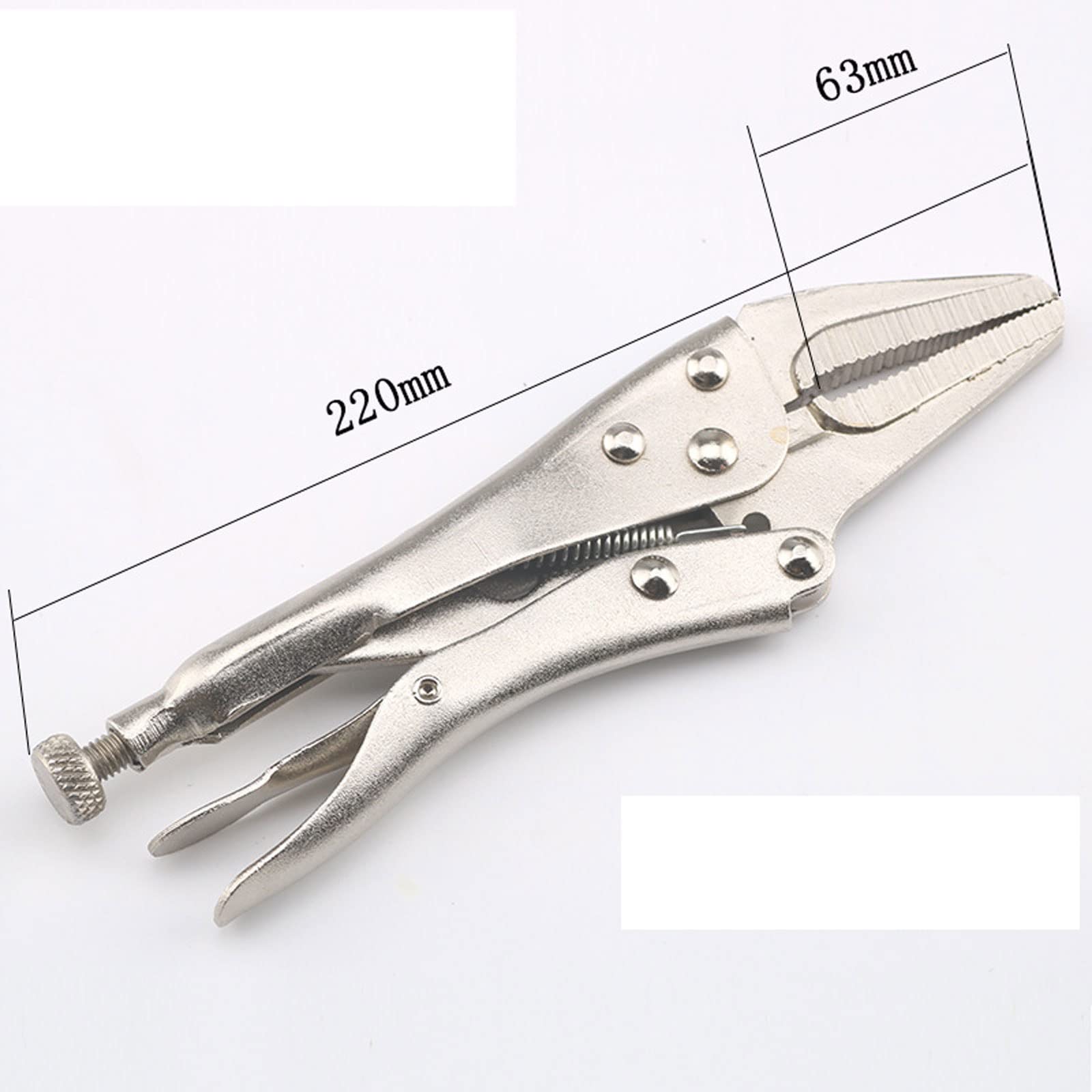 JINGYAN Alicates universales 1pc Locking Pliers, Pointed-nose, Quick-clamping, Flat-bladed, Toothed Holding Tool, Labor-saving