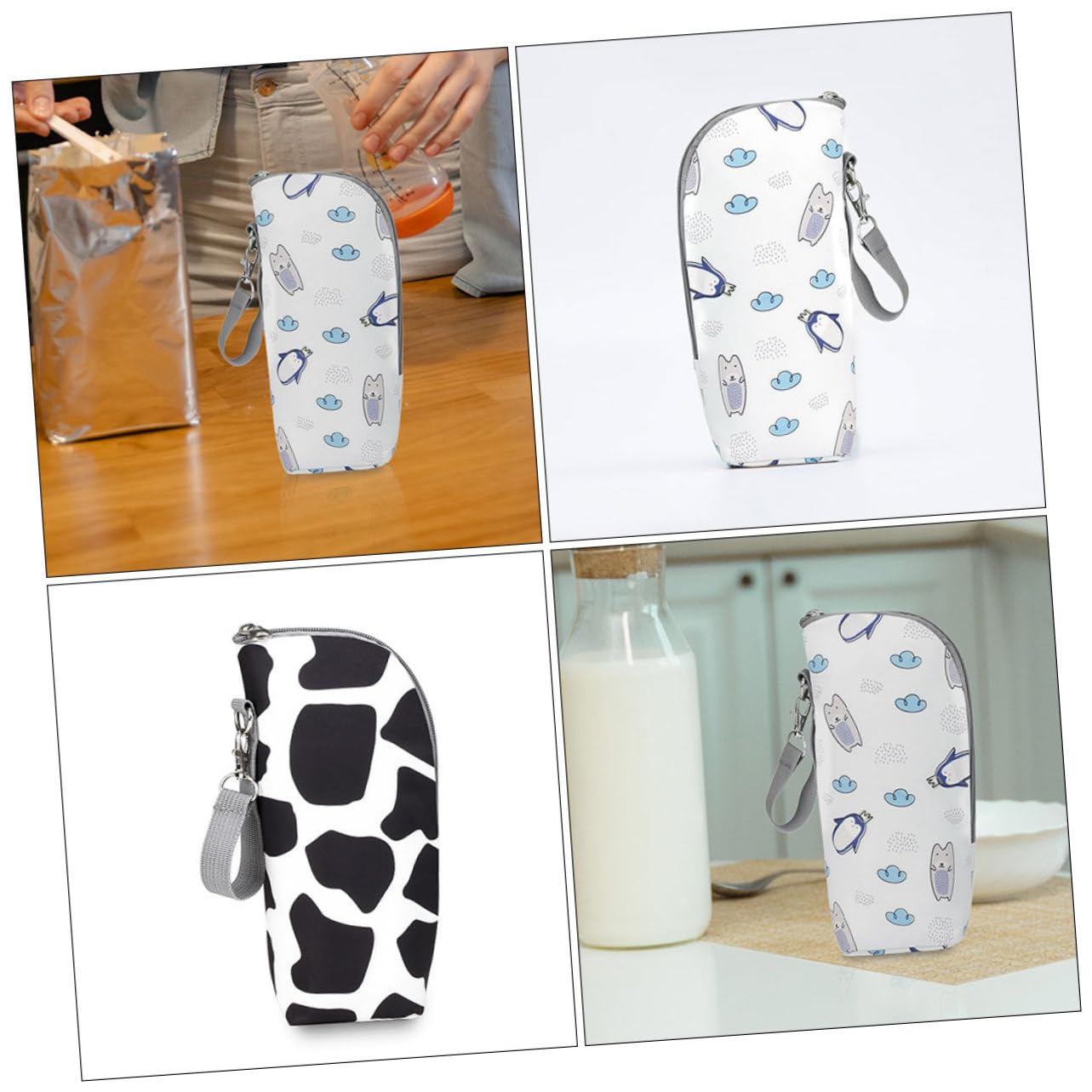 ifundom 3 Set Di Borse Termiche Portatili Per Biberon Eleganti Organizer Per Conservare Biberon Per Bambini Con Cerniera Calde O Fredde Per Gite 2 Pezzi * 3