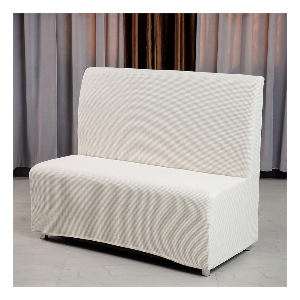 Mswborml Non-Slip Futon Covers Slipcovers with Elastic Bottom, Dustproof Armless Sofa Card Seat Cover Stretch Settee Loveseat Couch Bed Covers Protector Slipcovers for Hotels, Bars