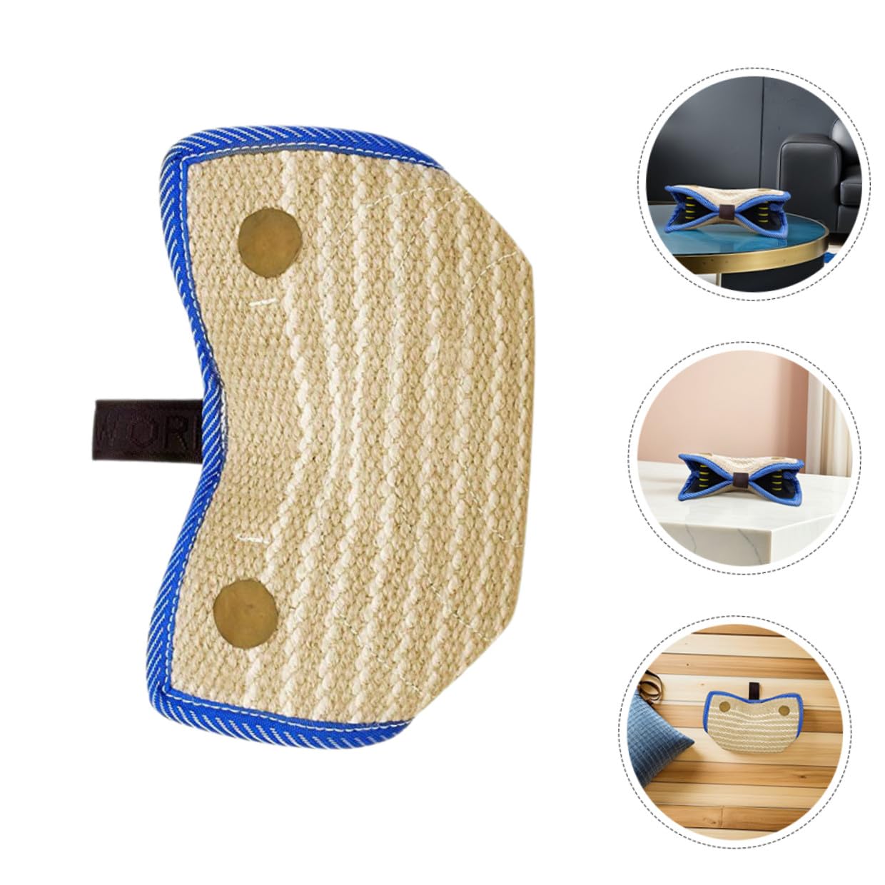 Angoily Coussin de Mordant pour Chien en Jute Résistant avec Poignée Ergonomique d'Entraînement Interactif pour Chiens de Travail et Dressage pour Écoles Canines et Usage Domestique