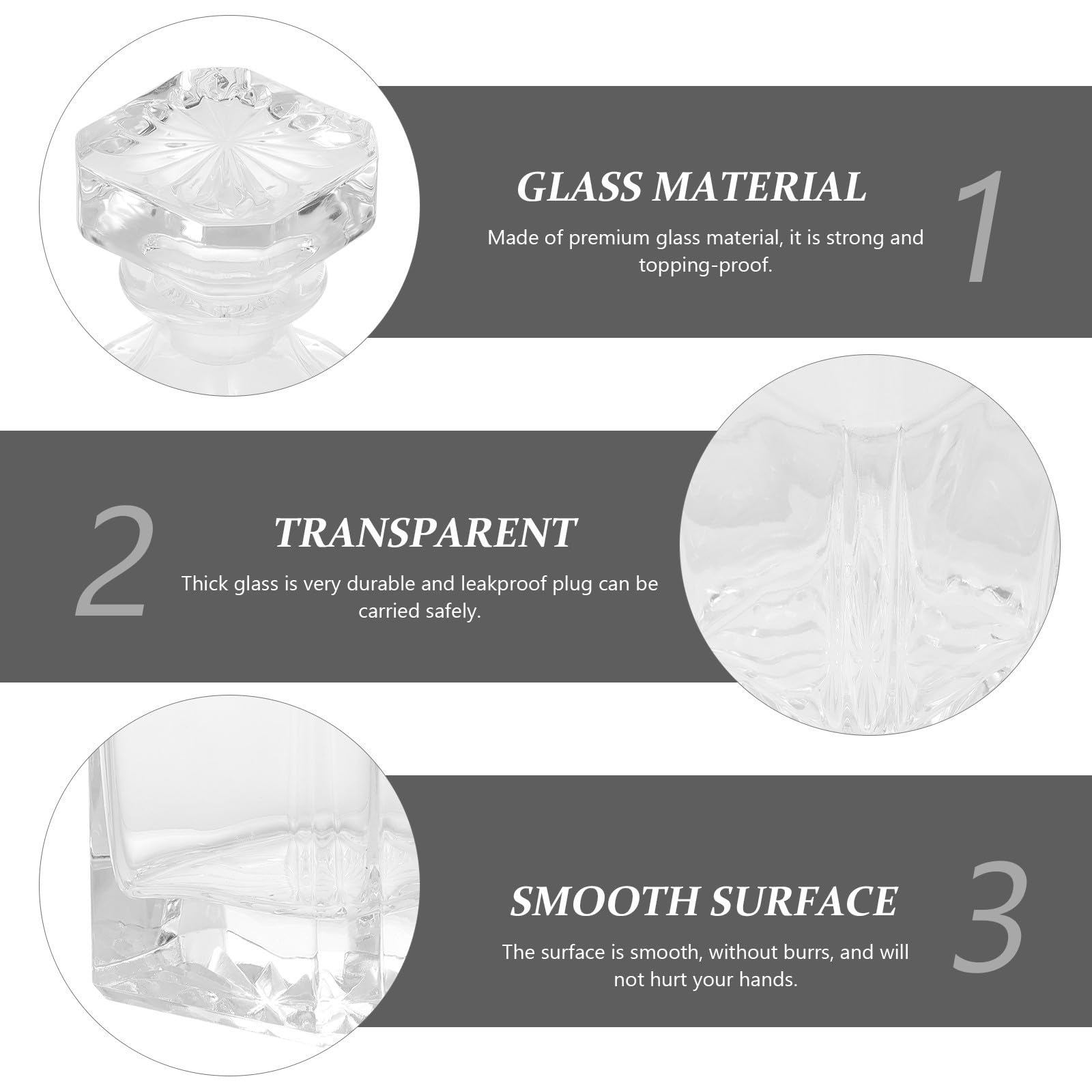 Bottiglia Vetro per Liquori, Decanter Decorativo per Port e Vodka