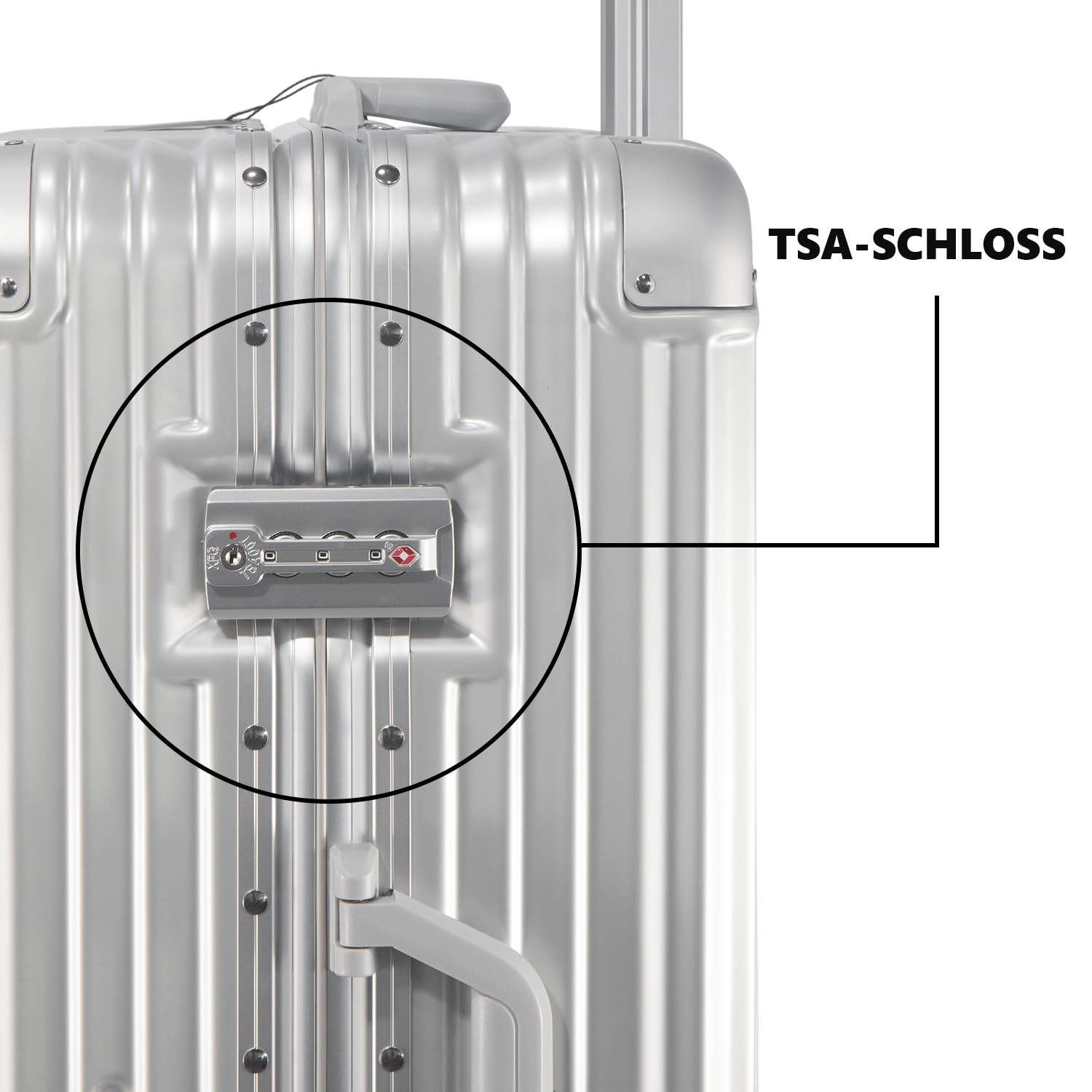 FusionShell Hartschalen-Kofferset 3-teilig, Silber | Aluminiumrahmen, 57 68 77 cm (43L 65L 110L), Rahmenverstärkt, TSA-Zahlenschloss, gummierte 360-Grad-Doppelrollen