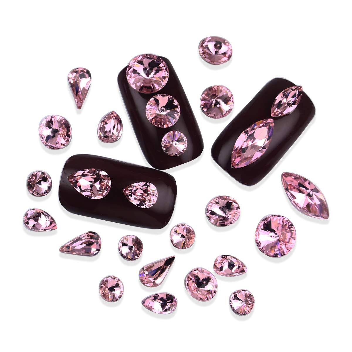 Amazon.com: DONGZHOU Big Rhinestones for Nails Large Nail Crystals  Rhinestone Nail Art Set Mixed Size Nail Rhinestones Big 3D Nail Crystal Gem  Point Back Fancy Stone for Nails Art Clothes Jewelry Bags