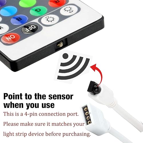 Miniatura 18 de Tira de luces LED RGB de 44 teclas, control remoto IR de repuesto para SMD 5050 3528 2835 RGB luces de tira de luz LED (1 unidad)