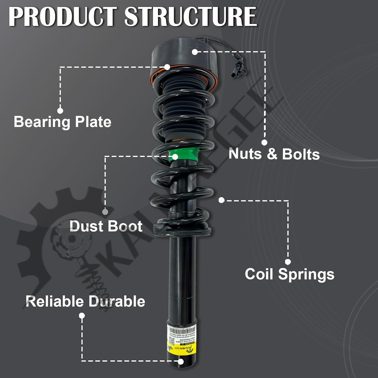 2PCS Front Shock Struts Assys w/Magnetic Compatible with Cadillac CT6 AWD 2016-2020