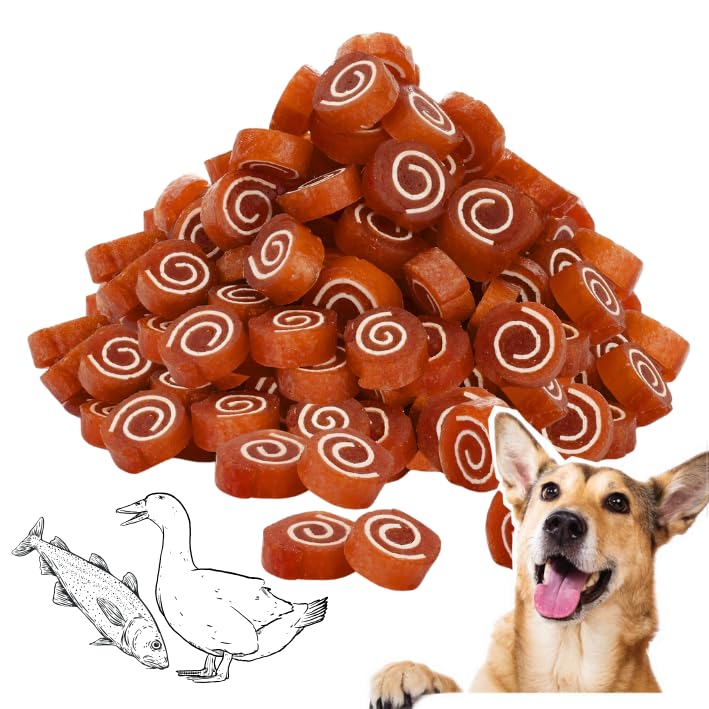 LalaZoo Hunde Snack Sushi mit Ente Fisch 500g Weiche Hundesnacks Trainingssnacks Proteinreich Getreidefrei Ohne Zusatzstoffe Natürliche Belohnung für Kleine Hunde