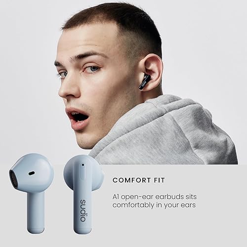 Miniatura 4 de Sudio Auriculares inalámbricos A1 Bluetooth 5.3 con control táctil con estuche de carga inalámbrica, compacto IPX4, impermeable, con micrófono