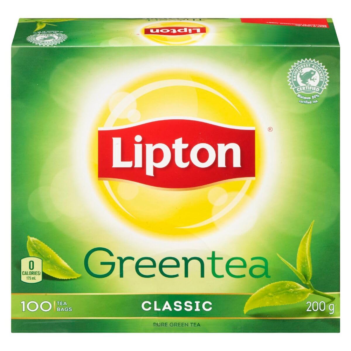 Lipton Yellow Label Classic Pure Green Tea - 100 Count (Pack of 1