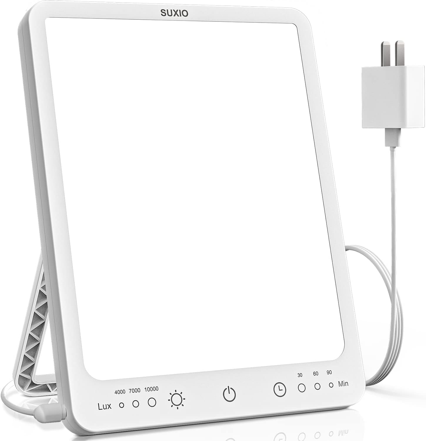 SUXIO Light Therapy Lamp - 10000 Lux Therapy Lights Lamp, 3 Timer & Mode Sunlight Lamp, Memory Function Daylight Lamp, Portable Light Box Therapy Use As Lift Mood, Happy Lamp for Home/Office/Travel