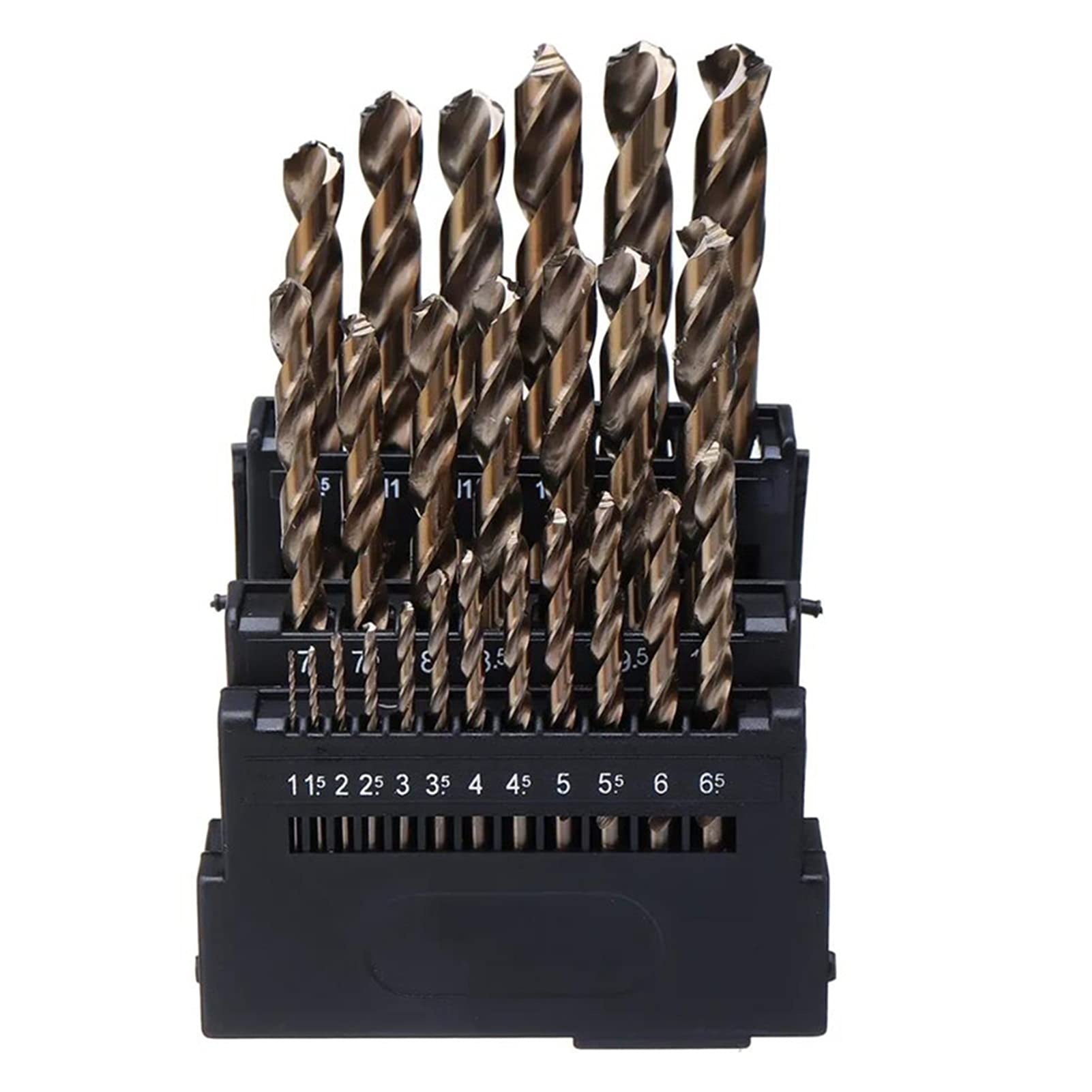 Cortador de fresado de superficie M42 HSS-CO Twist Bit Bit Bit Set, Cabeza de 3 cuchillas 8% High Cobalt Drivencia de broca 68-70 HRC, usada para la perforación de metal de madera de acero inoxidable