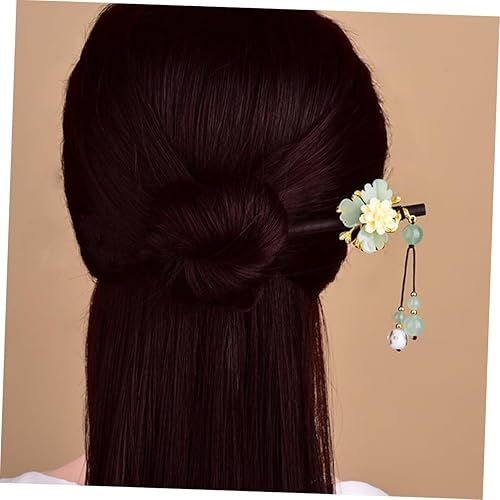 Miniatura 8 de Beatifufu Palillos chinos para el cabello, palillos chinos para el cabello, estilo retro, tenedor para el cabello, barra de pelo retro, joyería para