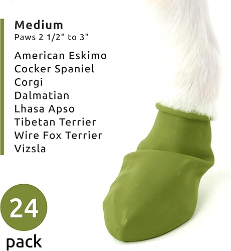 Miniatura 9 de PawZ - Botas de goma para perros, botas de nieve impermeables para perros, protección de patas para perros, 12 zapatos de perro por paquete (negro,