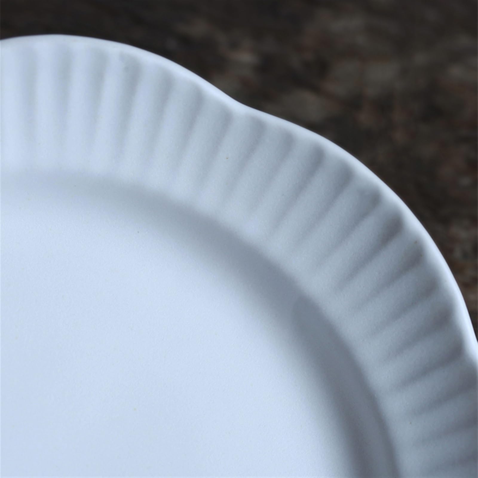 Tazones de Pasta Platos de Aperitivo Plato de cerámica con encaje en relieve for servir, plato hondo blanco for el hogar, restaurante, cocina, plato de ensalada, plato de postre Platos de Comedor para