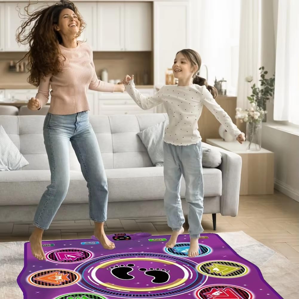 Alfombra de Baile Electrónica Inalámbrica Bluetooth, Tapete de Baile Familiar, Tapete de Juego Musical para Niños y Adultos, para Ejercicio y Juegos