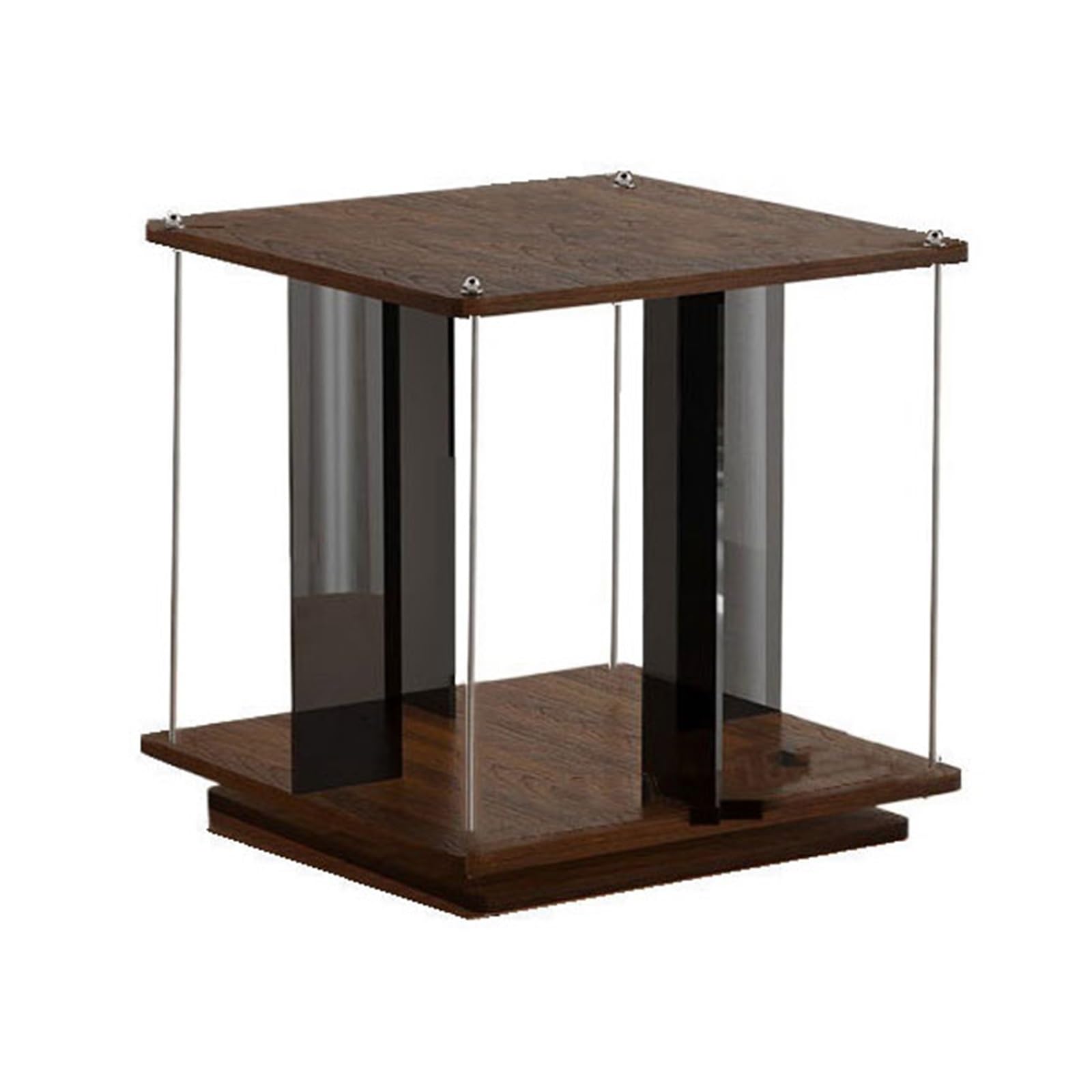 Lizhuzhuzs28 Bookcase Shelf Square Minimalism Rotating Bookshelf Home Spinning Density Board Organizer Shelf Bookshelf Display