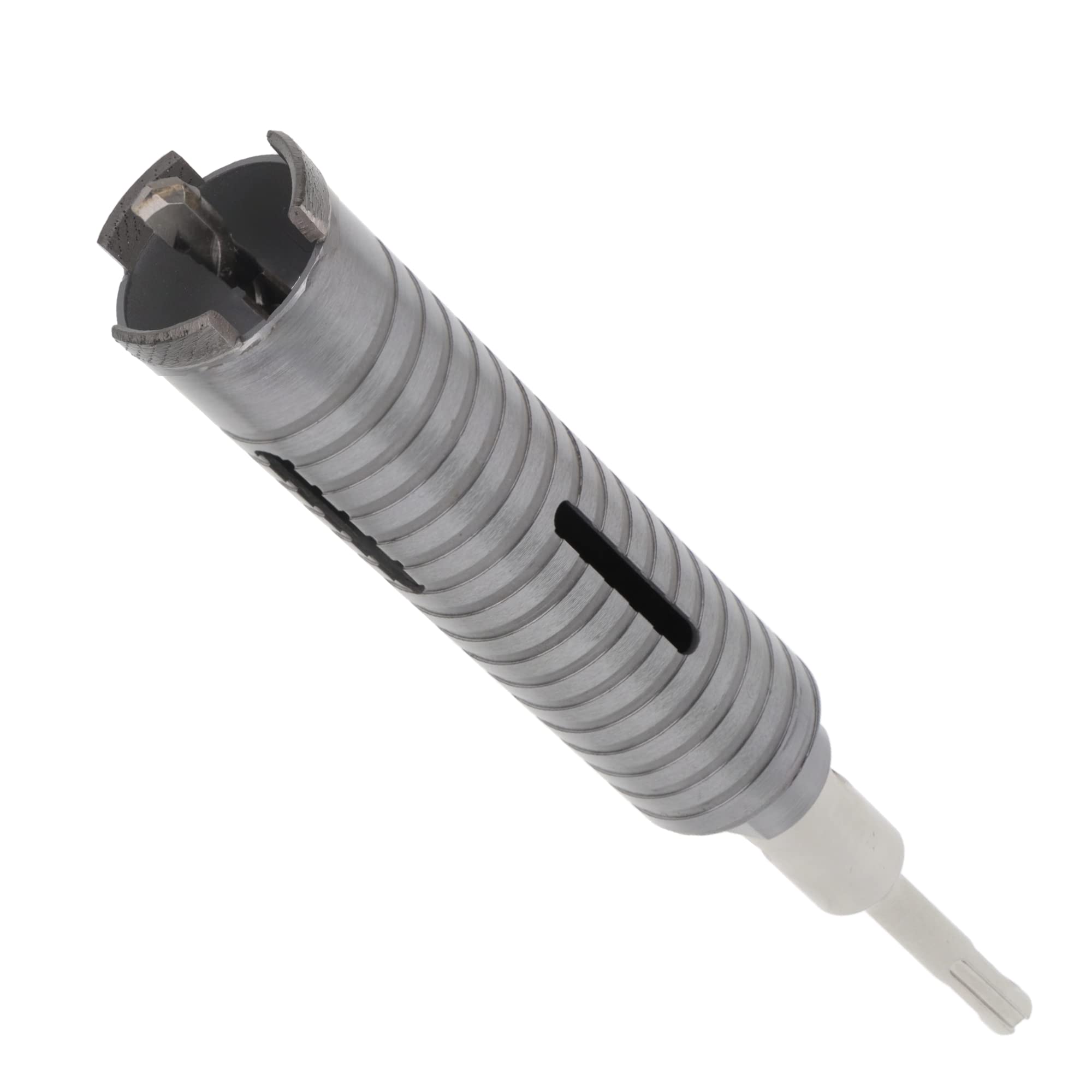 PRODIAMANT Diamentowa wiertnica rdzeniowa ø 52 mm długość efektywna 150 mm z adapterem SDS do młotowiertarki, segmenty spawane laserowo do wiercenia na sucho