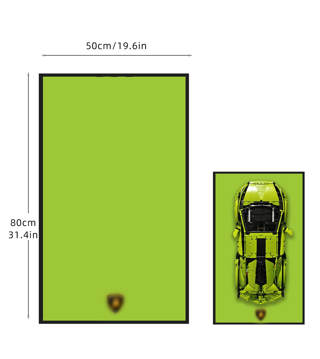 Tablero de pared para Lego Technic Lamborghini Sián FKP 37 42115, compatible con coches Lego Lamborghini, ideas de regalo para los entusiastas del montaje en pared de automóviles Lego, 19.7 x 31.5