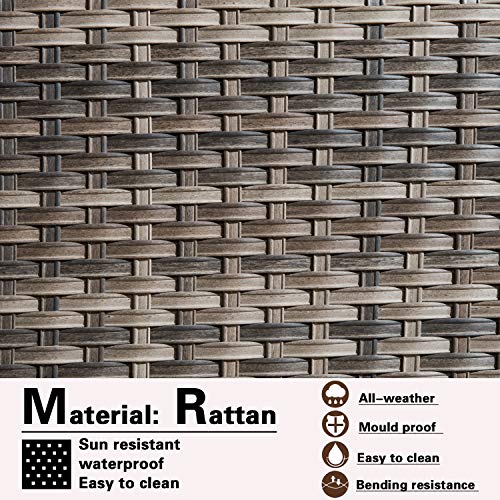 Ovios B09LH6ZK99 Patio Furniture Set 2 Wicker Chairs All Weather Outdoor Single Chairs Patio Dining Chairs Manual Weaving Rattan Sofa thumb #8
