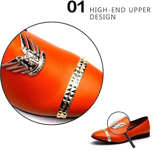 Miniatura 4 de Meijiana Black Leather Loafers for Men - Breathable, Flexible Slip On Mens Shoes - Perfect Party, Wedding, Birthday Mens Dress Shoes - Comfortable